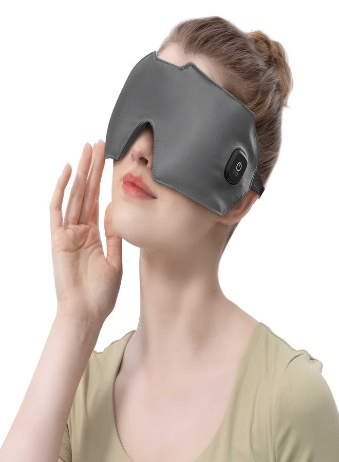 uncn Heated Eye Mask for Dry Eyes, Cordless Eye Mask Warm Compress with Washable Cover, Blackout for Travel - Image 1